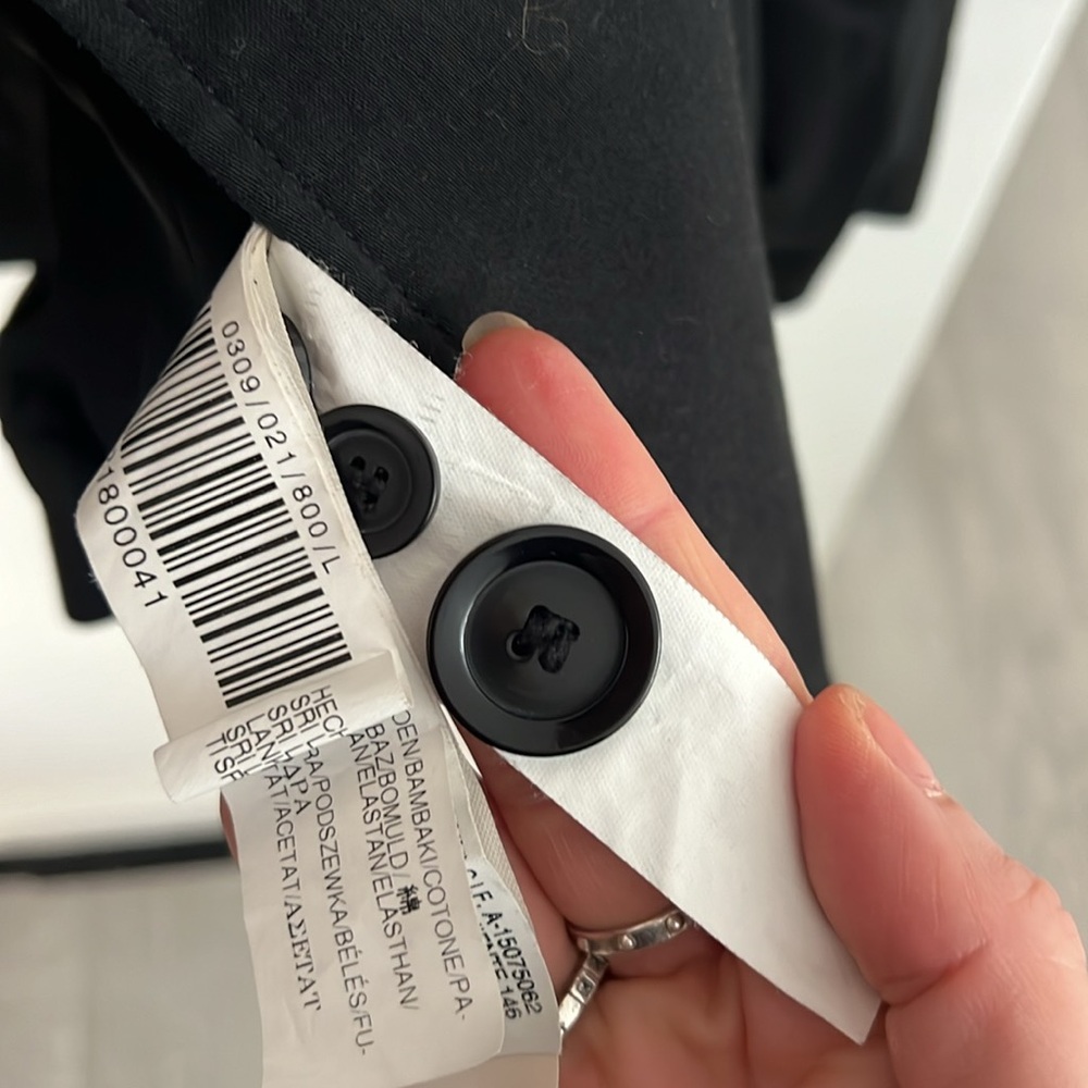 Zara Basic Cotton Black Jacket L - image 5